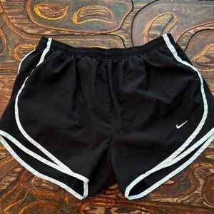 Nike Black Women's Athletic Shorts with White Trim